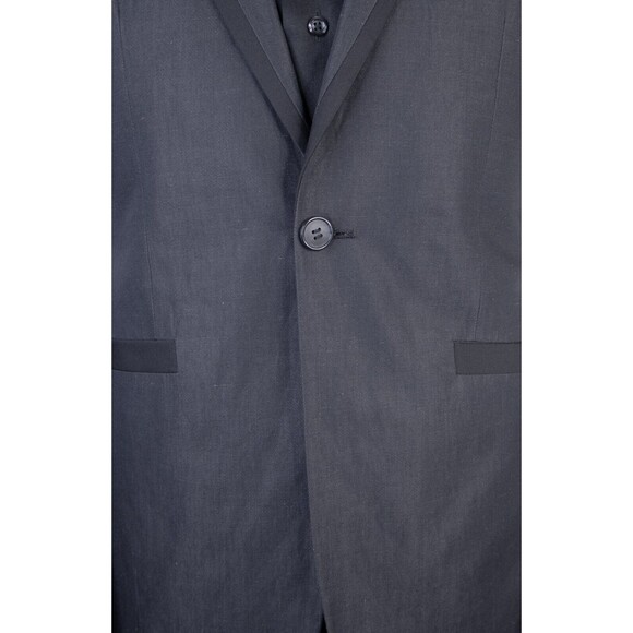 ENGLISH LAUNDRY Gray Tuxedo Sport Coat Suit Jacket Cotton Blend Sz 40L 1-Button - Picture 3 of 13